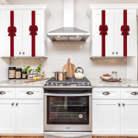 kitchen-cabinet-christmas-bows